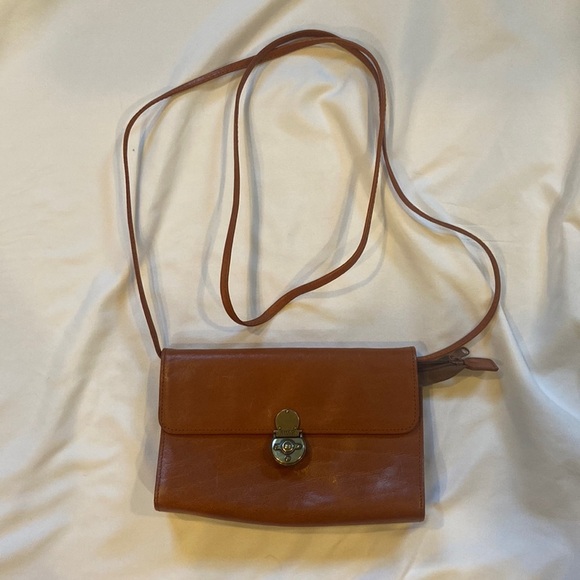 Enzo Angiolini Handbags - Enzo Angiolini vintage leather mini cross body color cognac,excellent condition